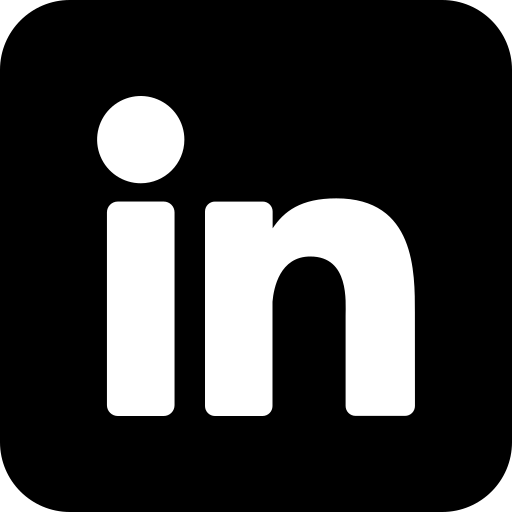 LinkedIn logo consisting of the word 'in' inside a rounded square.